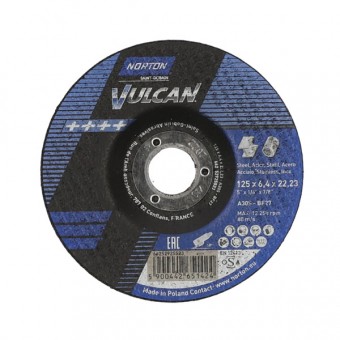 Disc de slefuit otel Norton Vulcan 125*6,4*22.2