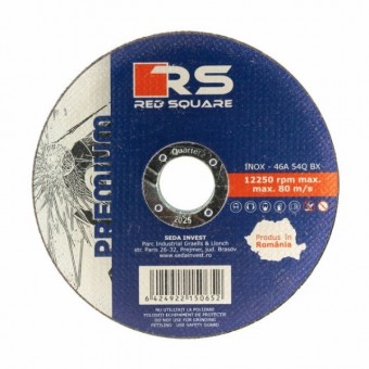 Disc debitat RED SQUARE 125*1.0*22.2 gama PREMIUM 