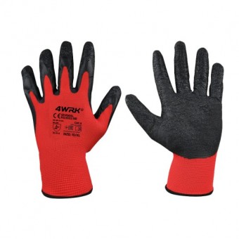 Manusi de lucru SHAMAL XL/10 rosu/negru set 12 buc